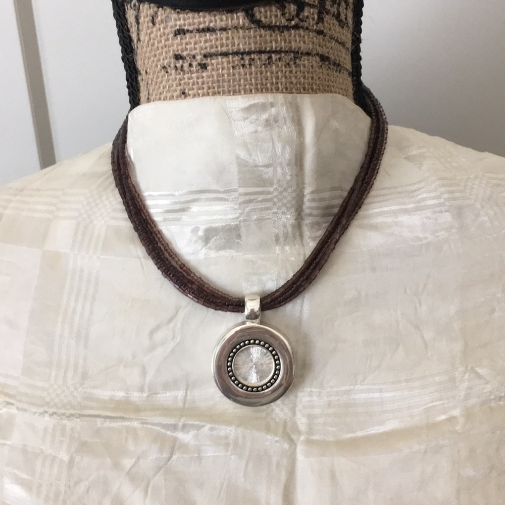 Brown beaded necklace
